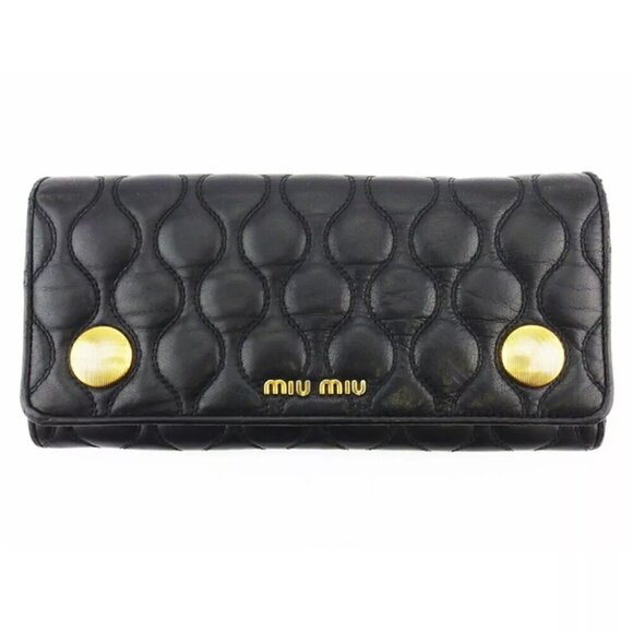 miu miu shoulder bag quilted leather Authentic used T18958 - Picture 1 of 9